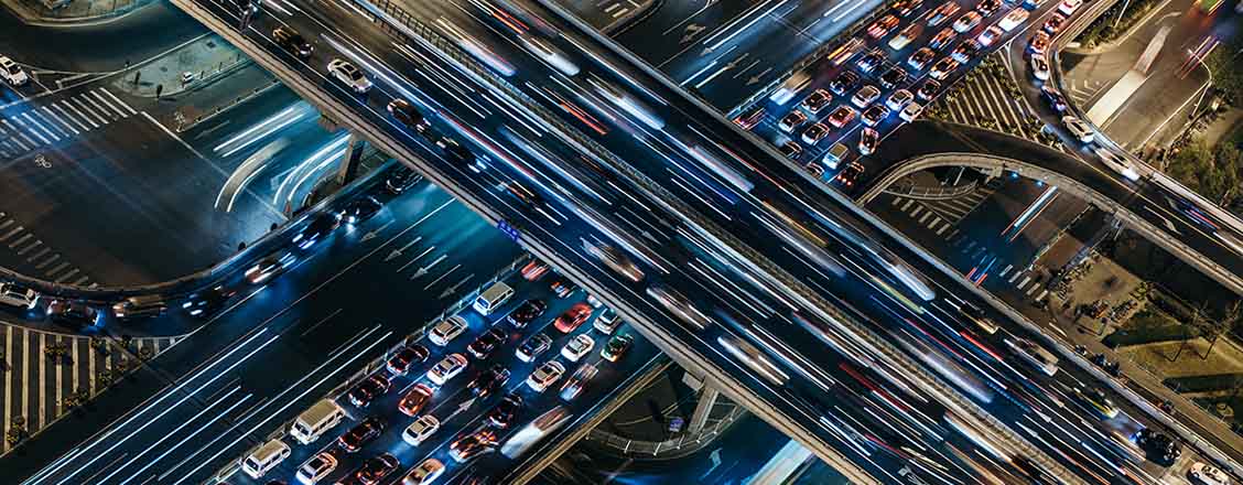 Aerial View of Beijing Traffic Jam